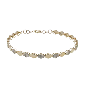 ZB856-R Bracelet in 14k Gold with Diamonds