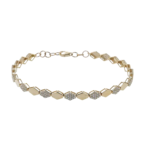 ZB856-R Bracelet in 14k Gold with Diamonds